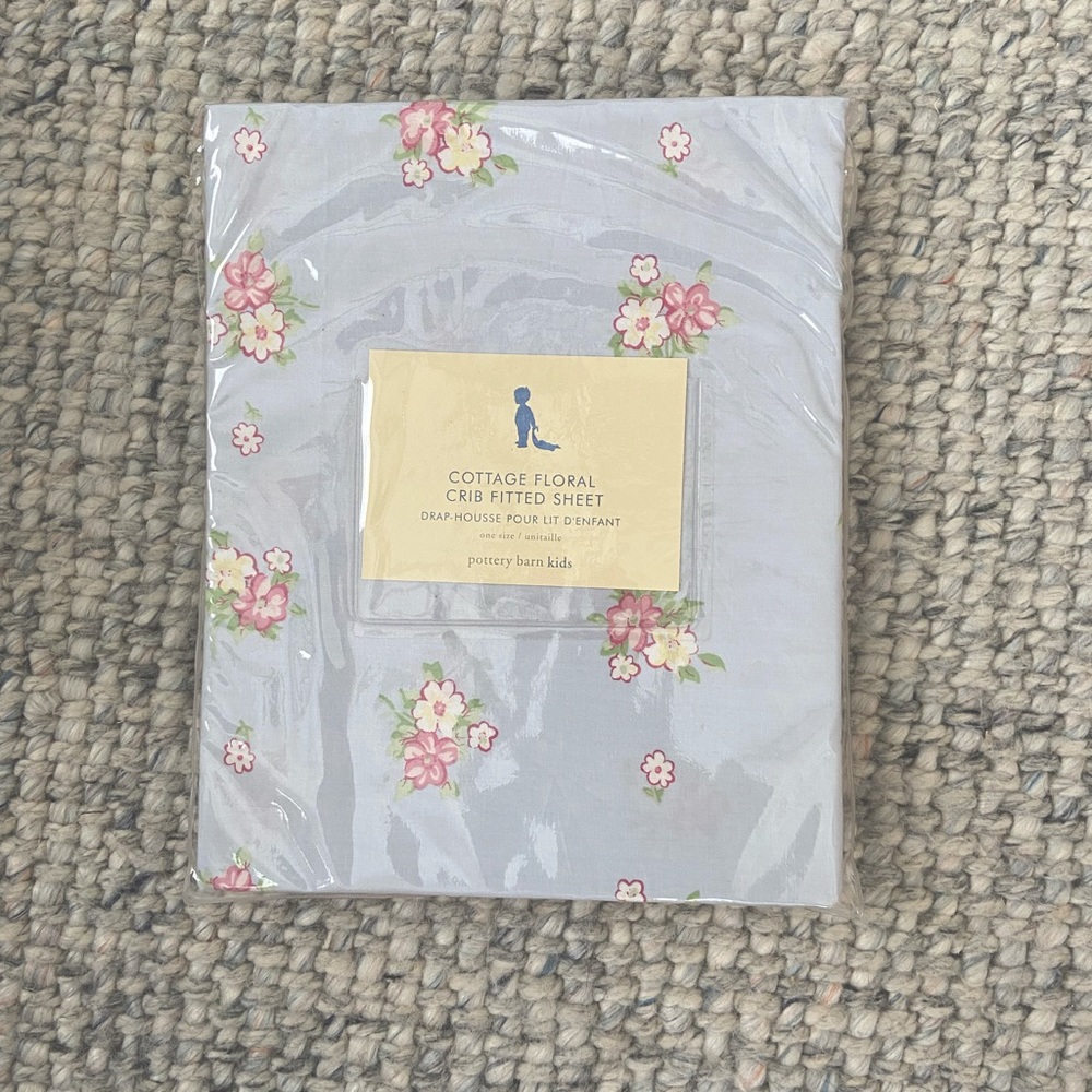 Pottery Barn Kids Floral crib sheet
